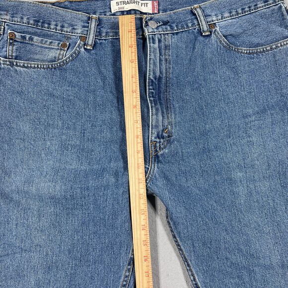 Levis‎ 505 Jeans Men 40x32 Mid Wash Denim Classic Straight Leg Cotton - Picture 5 of 12